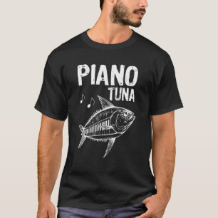 Piano Tonijn Tonijn met pianotoetsen T-shirt