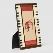 piano touches antique piano fauteuil photo plaque (Côté)