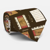 piano touches feuille musique cravate cravate (Roulé)