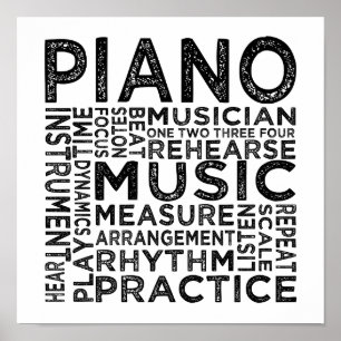 Piano Typografie Poster