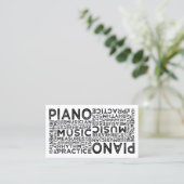 Piano Typografie Visitekaartje (Staand voorkant)