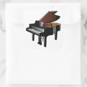 Piano Vierkante Sticker (Tas)