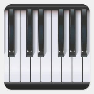 Piano Vierkante Sticker