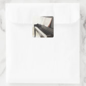 Piano Vierkante Sticker (Tas)