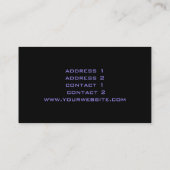 piano violet de néon carte de visite (Dos)