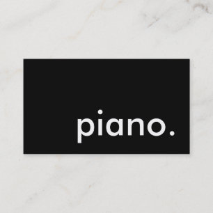 piano. visitekaartje