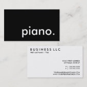 piano. visitekaartje (Voorkant / Achterkant)