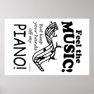 Piano voelt de muziek poster