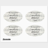 Piano Voices Dit Doit Jouer Oval Sticker (Feuille)