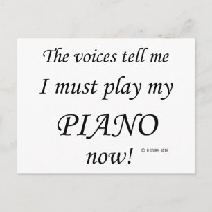 Piano Voices zegt dat je moet spelen Briefkaart