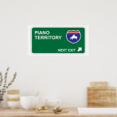 Piano Volgende uitgang Poster (Keuken)