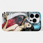Piano Vrouw iPhone Case (Achterkant (horizontaal))