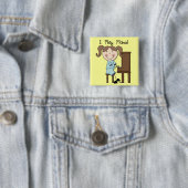 Piano - Vrouw Tshirts en cadeaus Vierkante Button 5,1 Cm (In situ)
