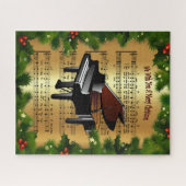 Piano ~ "We wensen je een prettige kerstdag" ~ Legpuzzel (Horizontaal)
