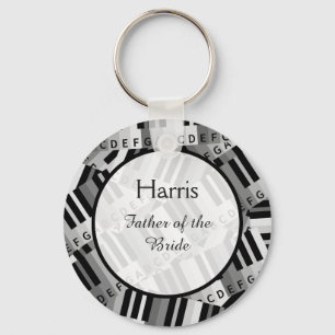 Piano Wedding Black en White Keepomwille Sleutelhanger