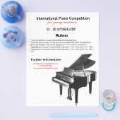 Piano-wedstrijd Flyer (Enkel)