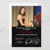 Piano-wedstrijd Kaart (Voorkant / Achterkant)