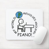 Piano - Wereld rond Muismat (Met muis)