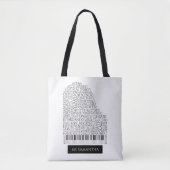 Piano Word Cloud Gift voor Piano Teacher Draagtas (Voorkant)