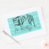 Piano Zombie Explode Rechthoekige Sticker (Envelop)