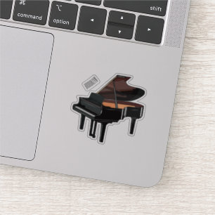 Pianocartoonillustratie Sticker