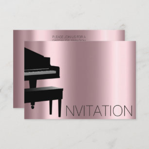 Pianoconcert Formeel minimalisme Vip Black Pink Kaart