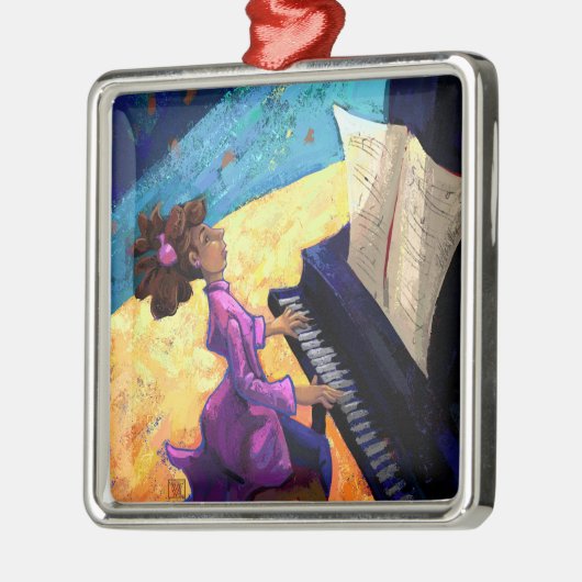 Pianoconcert Metalen Ornament (Links)