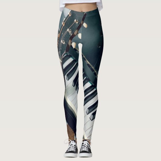 Pianodesign Leggings (Voorkant)