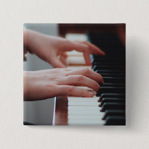 Pianodesign Vierkante Button 5,1 Cm