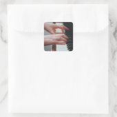  Pianodesign Vierkante Sticker (Tas)
