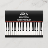 Pianoklavier voor Pianoleraar Visitekaartje (Achterkant)