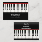 Pianoklavier voor Pianoleraar Visitekaartje (Voorkant / Achterkant)
