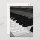  pianokussen, zwart en wit briefkaart (Voorkant / Achterkant)