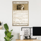  Pianola Ad vanaf 1899 Poster (Thuiskantoor)