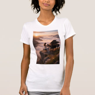 Pianolandschap Berg Sereniteit T-shirt