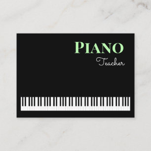 Pianoleraar Moderne Stijlvolle Toetsenbord Muziek Visitekaartje