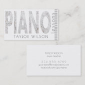 pianoleraar visitekaartje (Voorkant / Achterkant)
