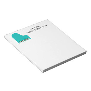 Pianoleraren papierblok voor het schrijven van les notitieblok