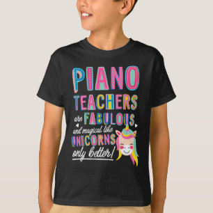 Pianoleraren zijn fel magisch als eenhoorns t-shirt