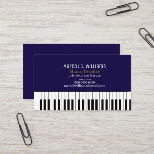Pianoles Muziekleraar Modern Visitekaartje