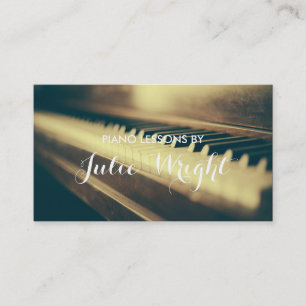 Pianoles, Muziekleraar visitekaartje