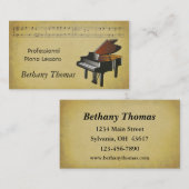 Pianolessen Pianoverkoop Visitekaartje (Voorkant / Achterkant)
