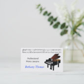 Pianolessen Pianoverkoop Visitekaartje (Staand voorkant)