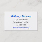 Pianolessen Pianoverkoop Visitekaartje (Achterkant)