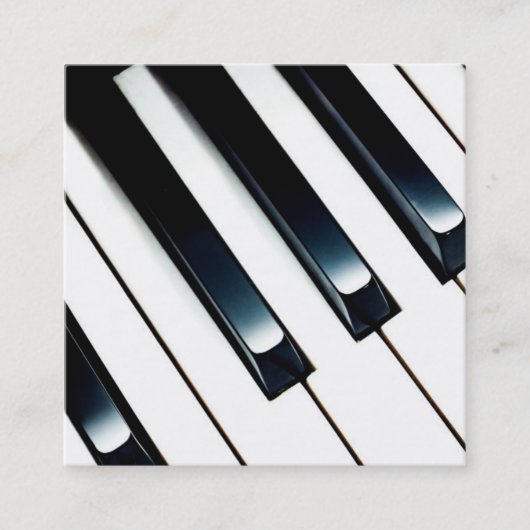 Pianolessen Vierkante Visitekaartje (Voorkant)