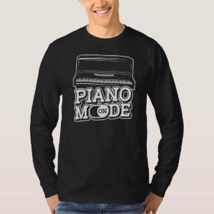 Pianomodus op muzikant instrument toetsenbordspele t-shirt
