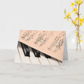 Pianomuziek Kaart (Gele Bloem)