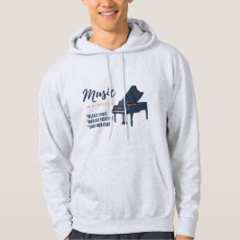 Pianomuziekliefhebber, muziekinstrument, muziekins hoodie