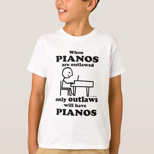 Pianos Verboden T-shirt (Voorkant)