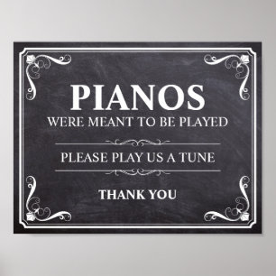  piano's waren bedoeld om geplakt te worden poster